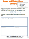 Forces and Motion Group Whiteboard Activity