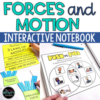 Preview of Forces and Motion Interactive Notebook Foldables (Google Slides)