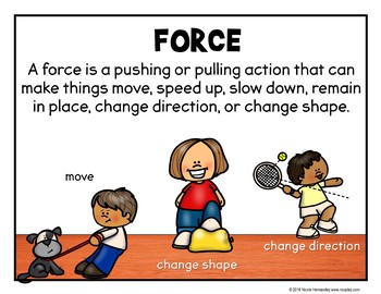 Forces and Motion - Kid-friendly Anchor Charts for the Primary Grades