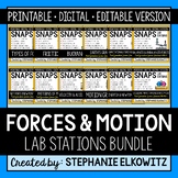 Forces and Motion Lab Stations Bundle | Printable, Digital