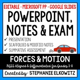Forces and Motion PowerPoint, Notes & Exam - Google Slides