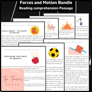 Preview of Forces and Motion Reading Comprehension Passages Bundle