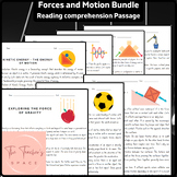Forces and Motion Reading Comprehension Passages Bundle