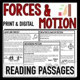 Force and Motion Reading Passages with Comprehension Questions