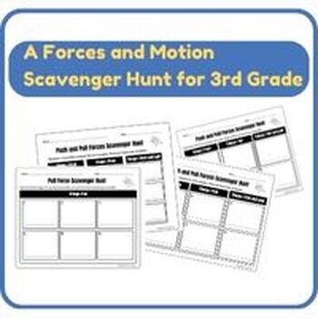 Preview of Forces and Motion Scavenger Hunt Worksheet