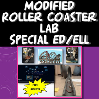 Preview of Forces and Motion Special Ed ELL Modified Roller Coaster Lab