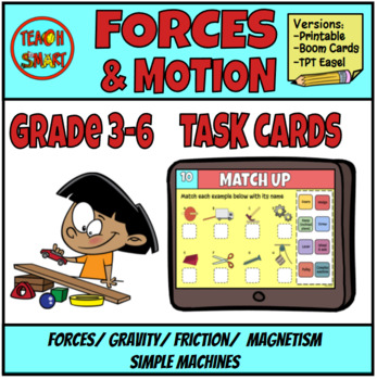 Preview of Forces and Motion Task Cards