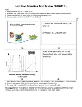 Preview of Forces and Motion Test Review