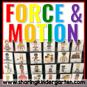 Preview of Force and Motion Kindergarten, push and pull, how things move, force, gravity