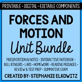 Forces and Motion Unit | Printable, Digital & Editable Components