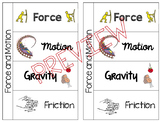 Forces and Motion Vocabulary Foldable