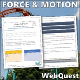 Forces and Motion Webquest | Editable Digital Science Activity