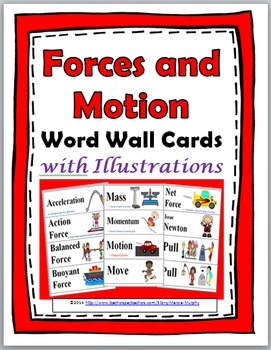Preview of Forces and Motion Illustrated Science Word Wall