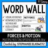 Forces and Motion Word Wall | Science Vocabulary