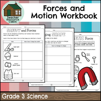 Preview of Forces and Motion Workbook (Grade 3 Ontario Science)