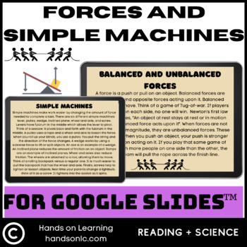 Preview of Forces and Simple Machines Unit for Google Slides