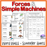 Forces and Simple Machines Word Wall and Scavenger Hunt
