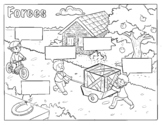 Forces coloring sheet- blank
