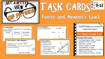Preview of Physics Task Cards Forces