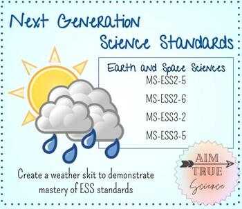 Preview of Forecast the Weather Project - NGSS ESS standards assessment