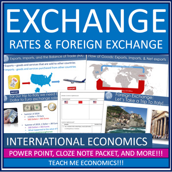 Preview of Foreign Exchange Rates Economic PowerPoint Economics Interactive Notebook Bundle