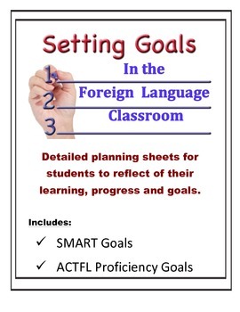 Preview of World Language Goal Setting Worksheets (SMART and ACTFL Proficiency)