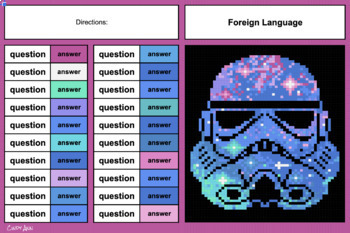 Preview of Foreign Language Pixel Art - Customize to Your Questions - May the Fourth