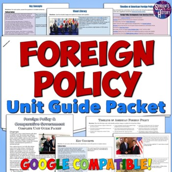 Preview of Foreign Policy Study Guide and Unit Packet