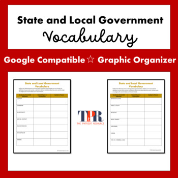 Preview of Foreign Policy Vocabulary Terms and Graphic Organizer (Google Comp.)