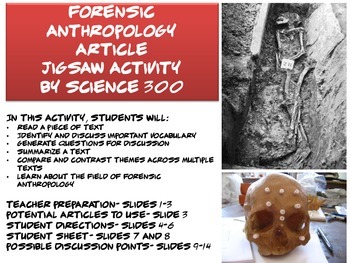 Preview of Forensic Anthropology Jigsaw Activity