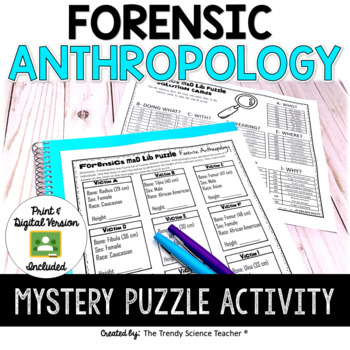 Preview of Forensic Anthropology Review Puzzle Activity- Print & Digital