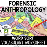 Forensic Anthropology Vocabulary Word Sort - Print and Digital