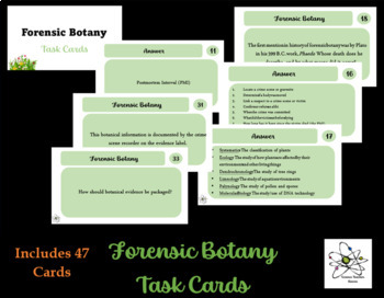 Preview of Forensic Botany Task Cards