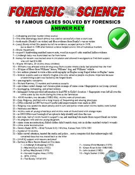 forensic science case studies with questions