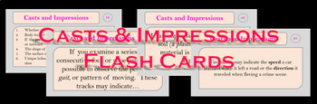 Preview of Forensic Casts & Impressions Flash Cards