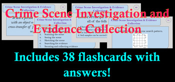 Preview of Forensic Crime Scene Investigation & Evidence Collection Flash Cards