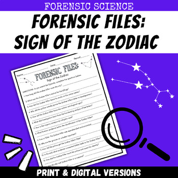 Preview of Forensic Files: Sign of the Zodiac Episode Question Guide