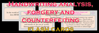 Preview of Forensic Handwriting Analysis, Forgery, & Counterfeiting Flash Cards
