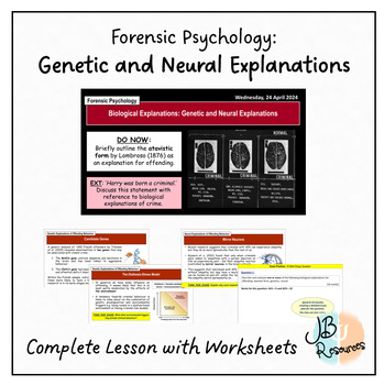 Preview of FORENSIC PSYCHOLOGY: Genetic and Neural Explanations for Criminality