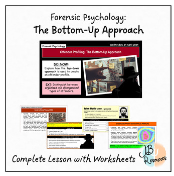 Preview of FORENSIC PSYCHOLOGY: Offender Profiling - The Bottom-Up Approach