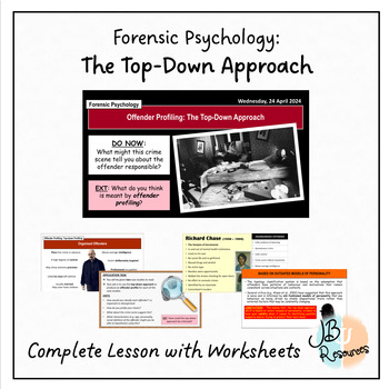 Preview of FORENSIC PSYCHOLOGY: Offender Profiling - The Top-Down Approach