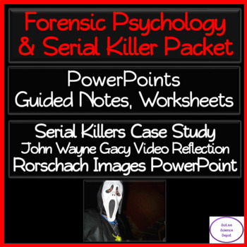Preview of Forensic Psychology & Serial Killers Packet: 3 PowerPoints, 2 Activities ++