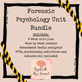 Preview of Forensic Psychology- Unit Bundle