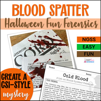 Preview of Halloween Forensic Science Crime Scene Investigation Blood Spatter Activity