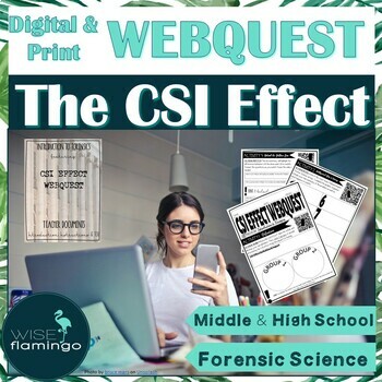 Preview of Forensic Science CSI Effect Web Quest PRINT and DIGITAL