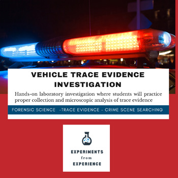Preview of Forensics CSI Vehicle Trace Evidence Investigation End of Year Activity