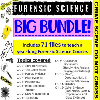 Preview of Forensic Science Course BIG BUNDLE! Everything you need for a Year-long Course!