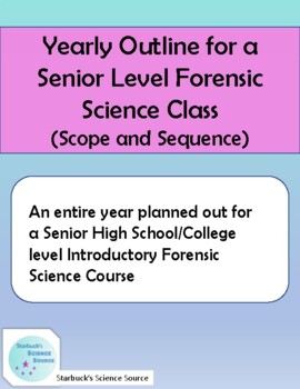 Preview of Forensic Science Course Outline for Year (Scope and Sequence)