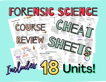 Preview of Forensic Science Course Review Cheat Sheets