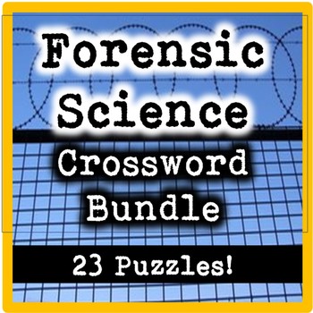 Forensic Science Crossword Puzzle Bundle (23 Crosswords ) TPT